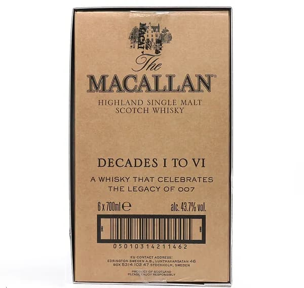 Macallan James Bond 1-6 Travellers Case, 6x70cl